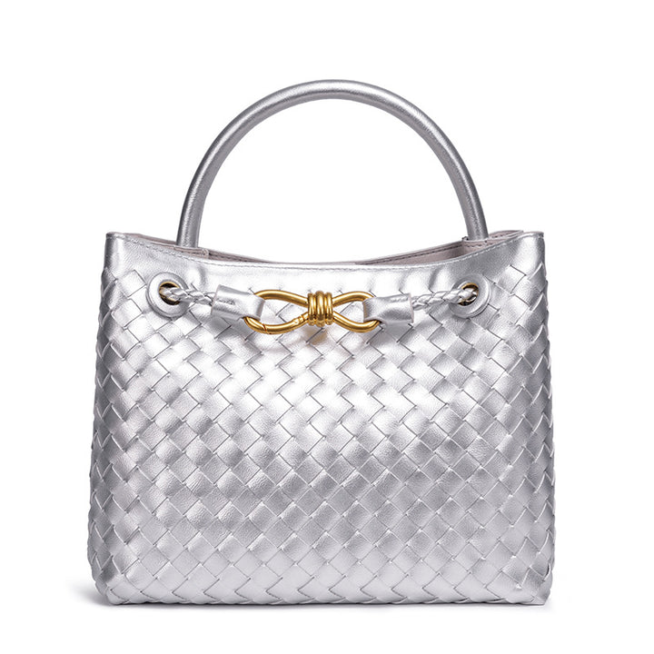 Elegant Braided Leather Tote Kalsten