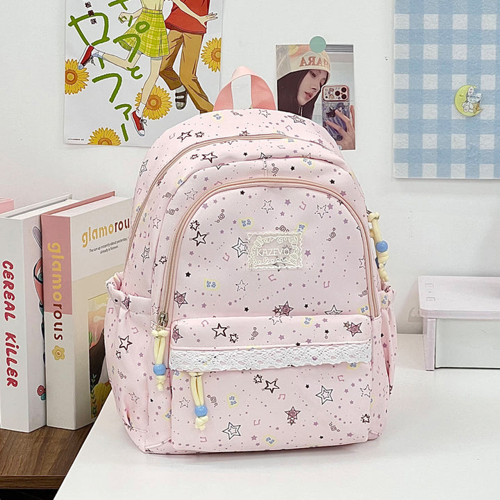 Playful Star-Printed School Backpack Kalsten