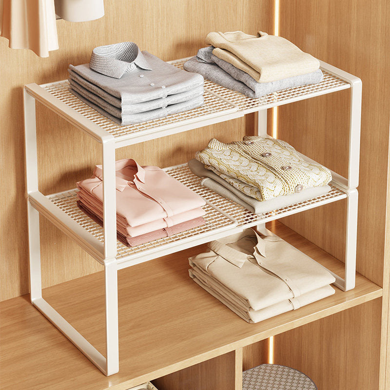 Adjustable Metal Closet Shelf Riser Organizer