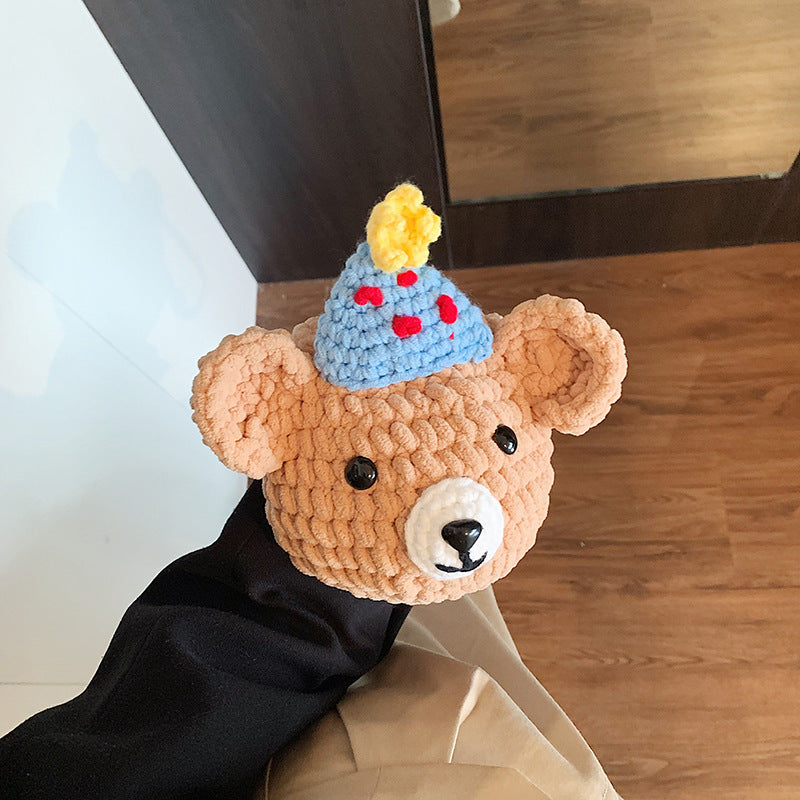 Cute Pig-Shaped Crochet Mini Handbag