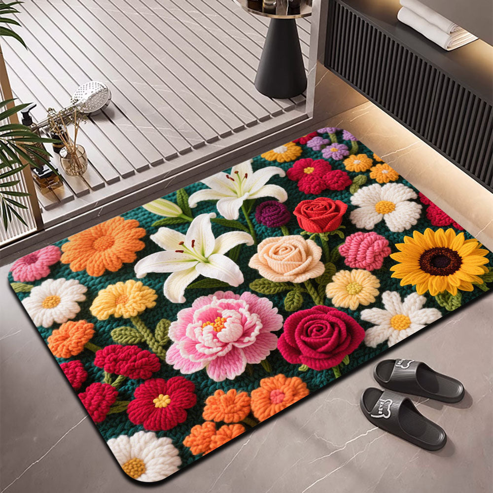 Floral Design Entrance Mat
