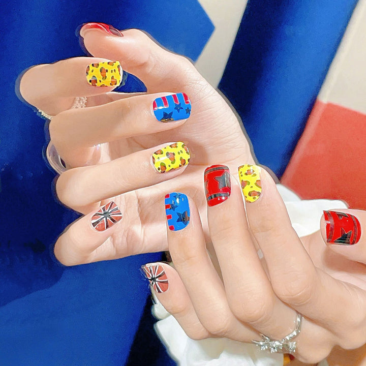 Creative Cartoon-Themed Press-On Nail Art Set