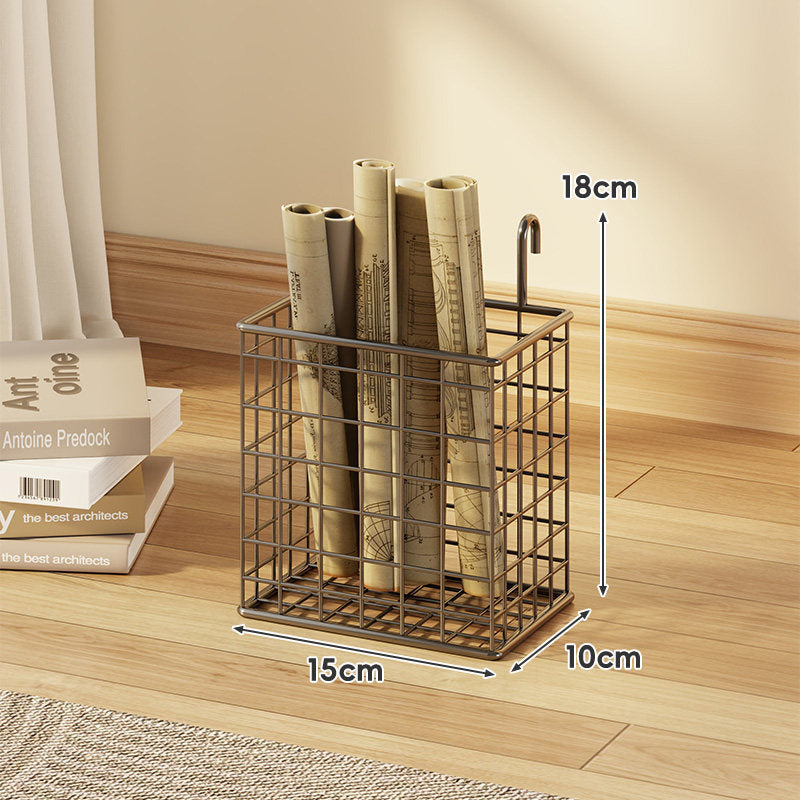 Vertical Mesh Desktop Roll Document & Utensil Organizer