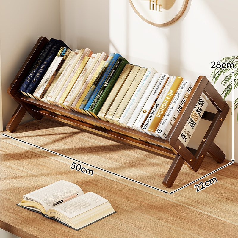 Slanted Wooden Desktop Book Display Rack with Folding A-Frame Legs