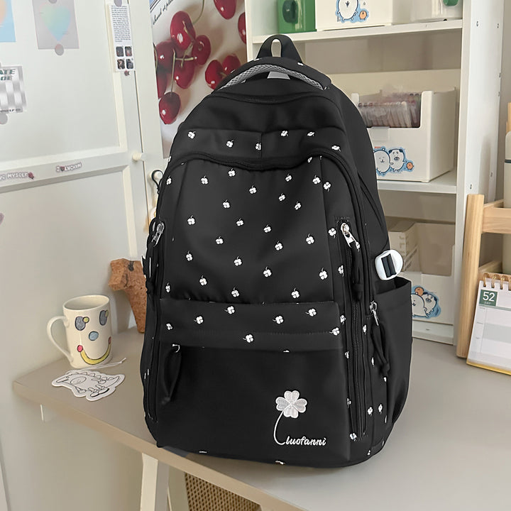 Playful Floral-Themed School Backpack Kalsten