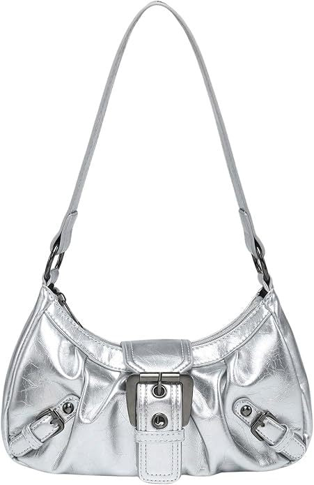Shoulder bag with trendy design and decorative buckle closure Kalsten