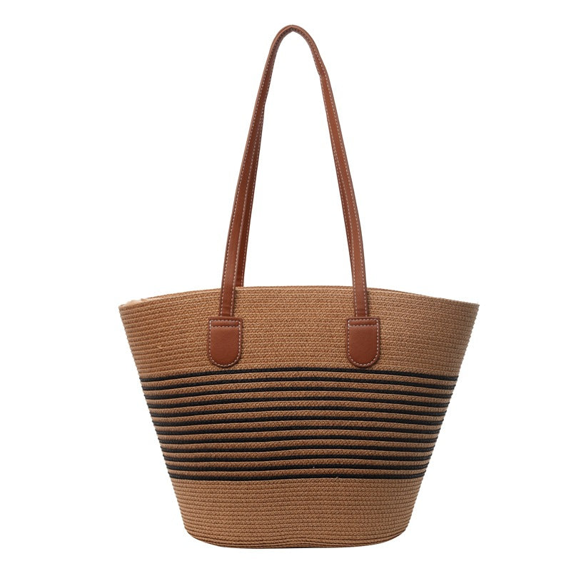 Spacious Woven Straw Tote