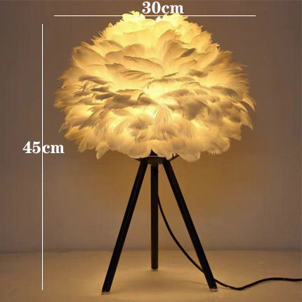 Feathered Accent Table Lamp