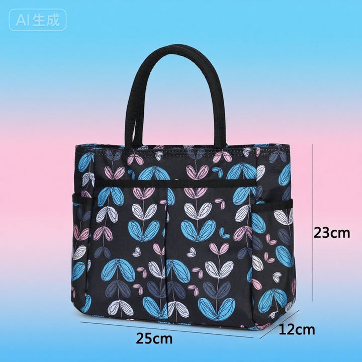 Floral Print Multi-Pocket Tote Bag Kalsten