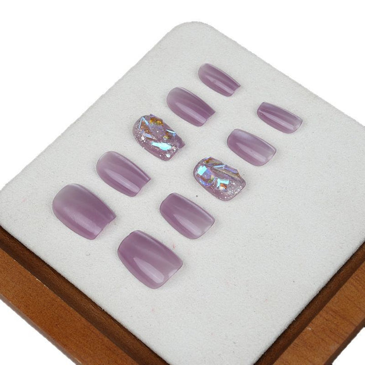 Premium Press-On Nail Set with Glossy and Glitter Accents Kalsten