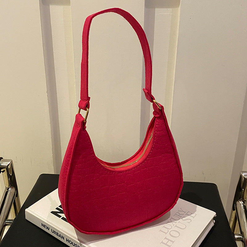 Fashionable Crocodile Embossed Hobo Bag