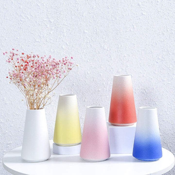 Modern Textured Ceramic Flower Vessel Kalsten