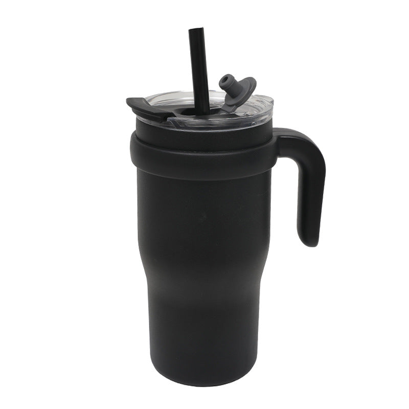 Women's Insulated To-Go Cup with Ergonomic Handle and Flexible Straw Kalsten