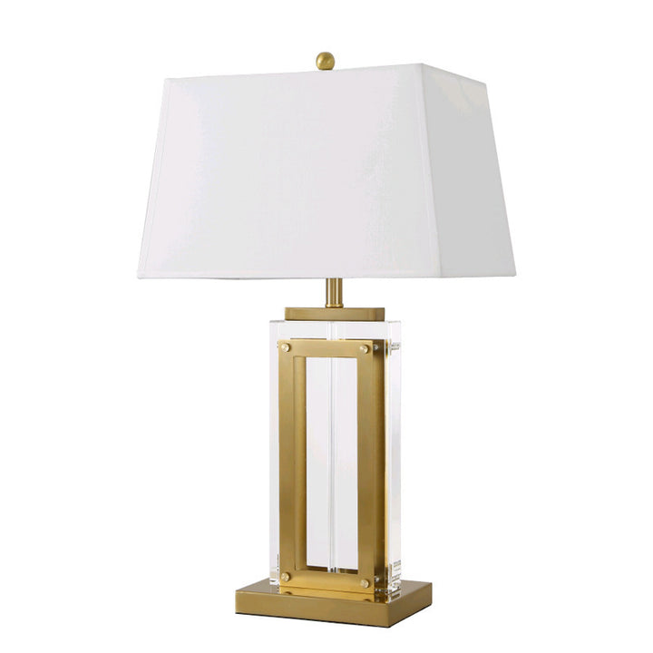 Elegant Table Lamp with Geometric Design