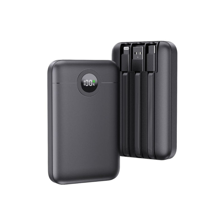 Portable power bank with intelligent cable management and LED charging status display Kalsten