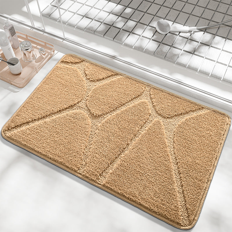 Plush Contemporary Geometric Bath Mat Kalsten