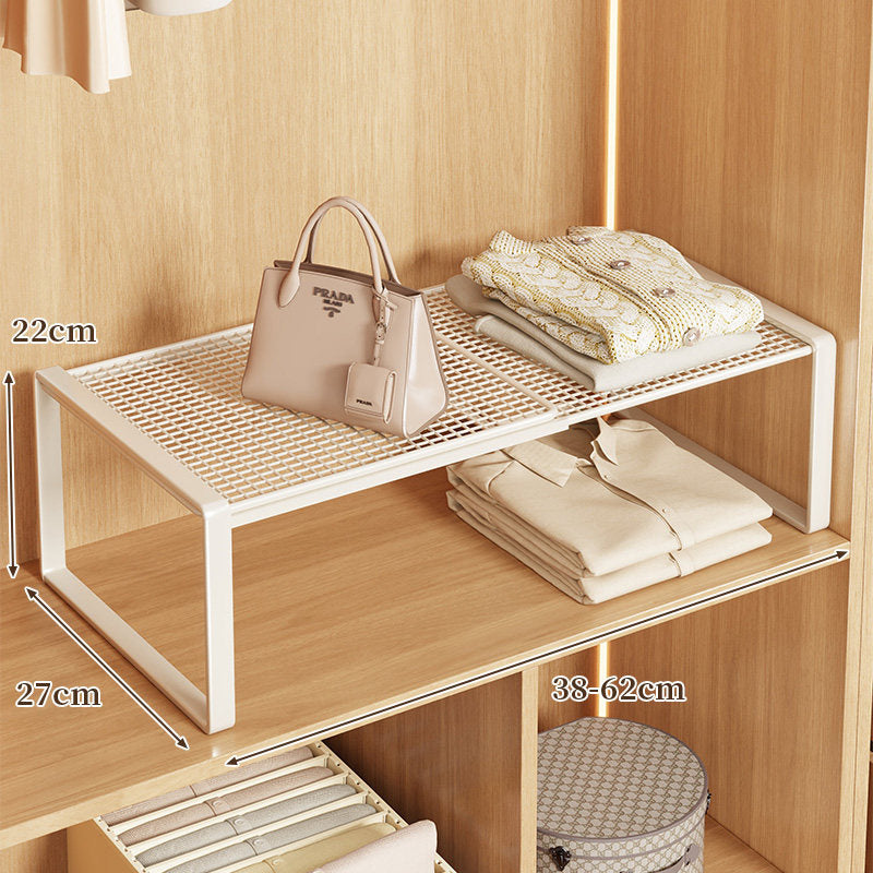 Adjustable Metal Closet Shelf Riser Organizer