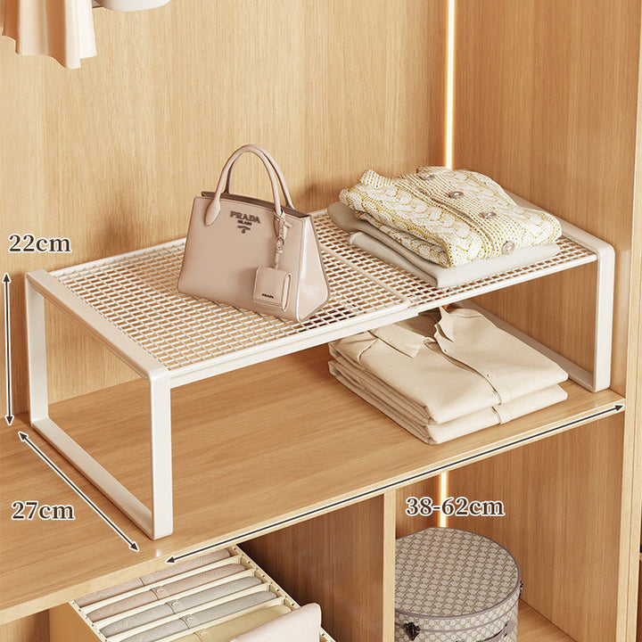 Adjustable Metal Closet Shelf Riser Organizer