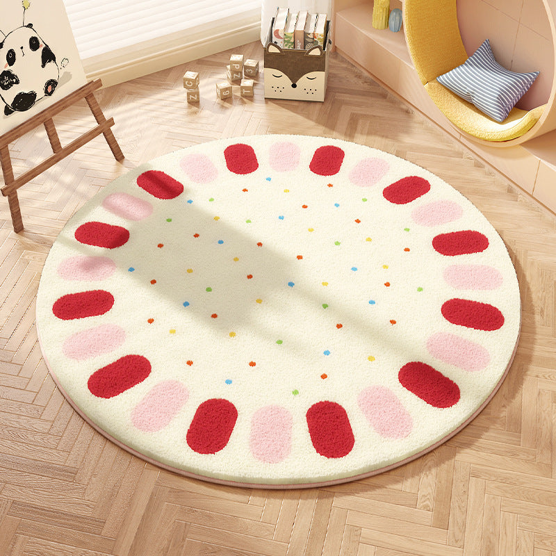 Playful Bow-Patterned Round Area Rug