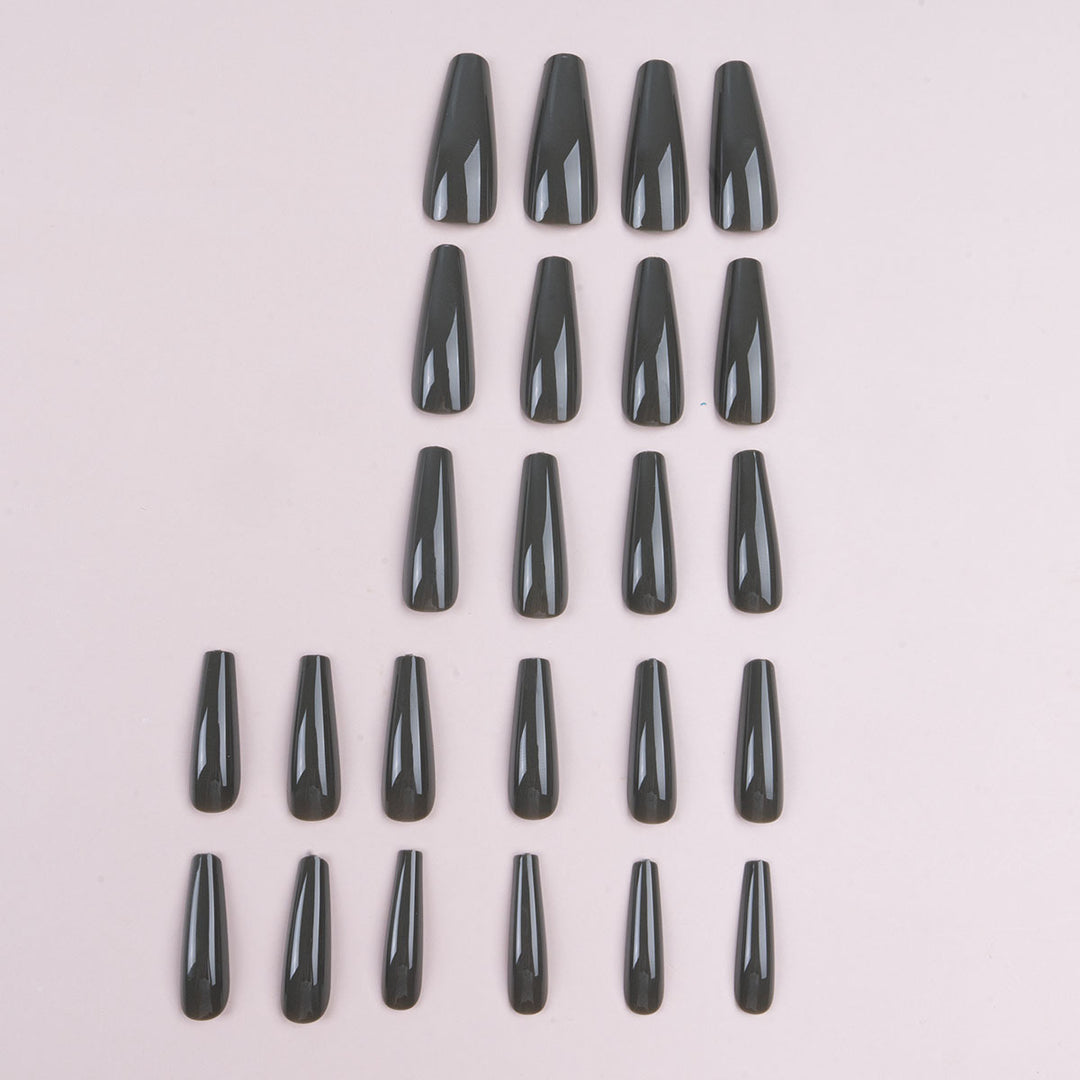 Long-Stiletto Press-On Nails with Glossy Finish