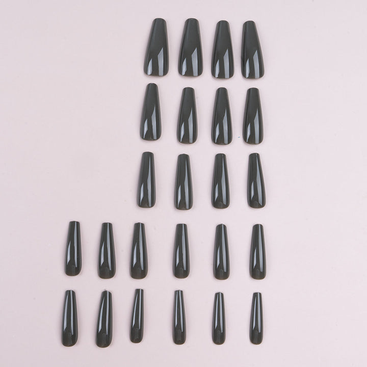 Long-Stiletto Press-On Nails with Glossy Finish
