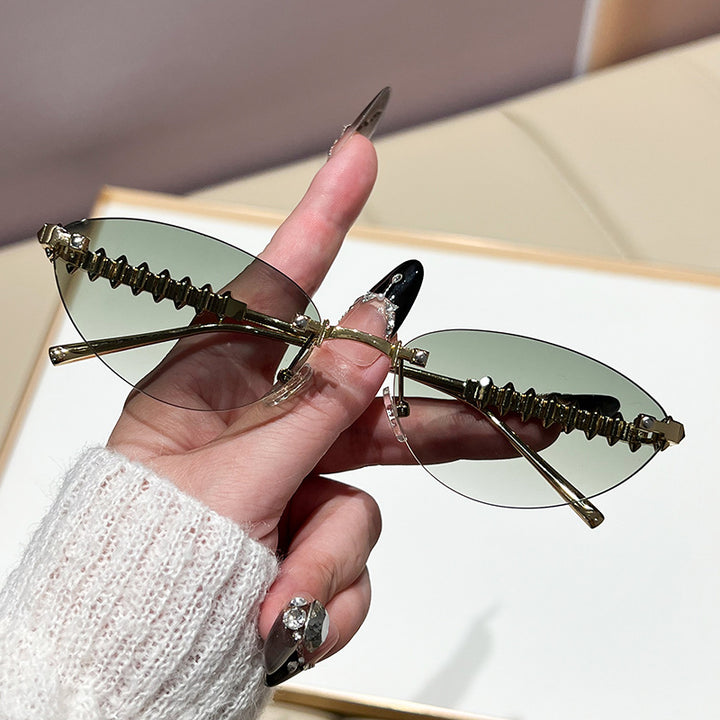 Women's fashionable glasses with elegant golden frame Kalsten
