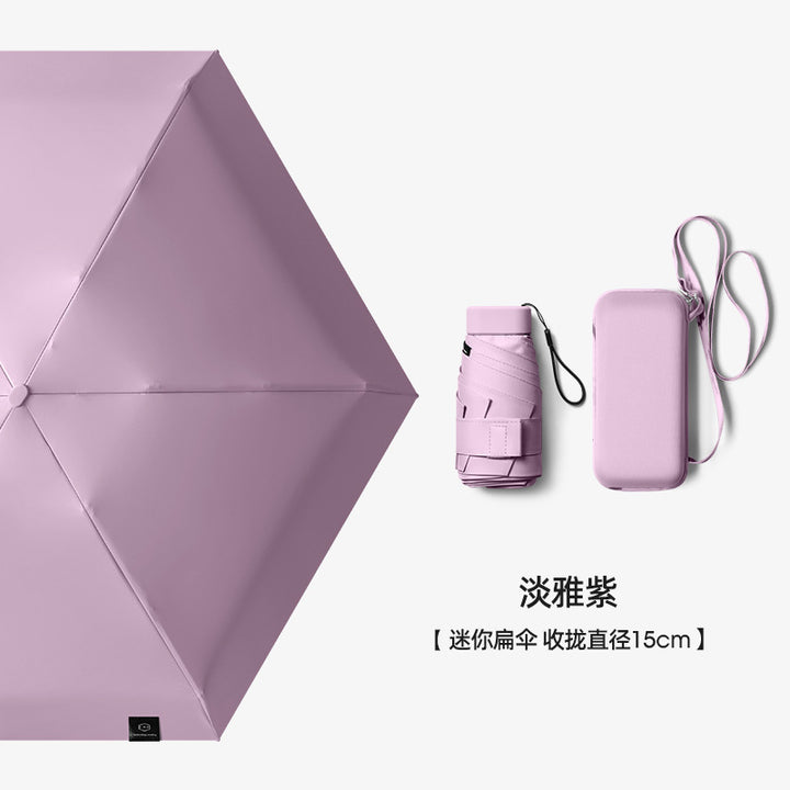 Women's compact rain and sun protection umbrella with carrying case Kalsten