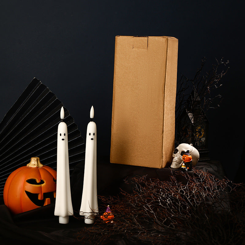 Halloween Tall Ghost Taper Candle Set