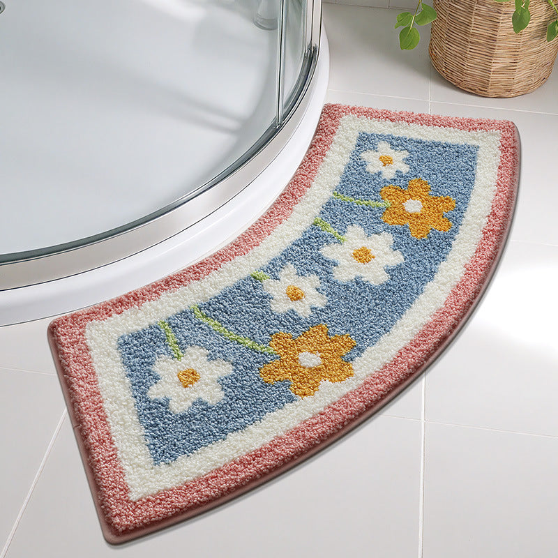 Floral Design Memory Foam Bath Mat Kalsten