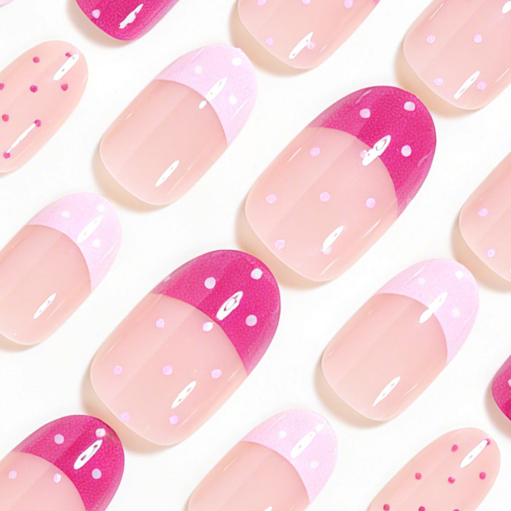 Artistic Polka Dot Press-On Nail Set Kalsten