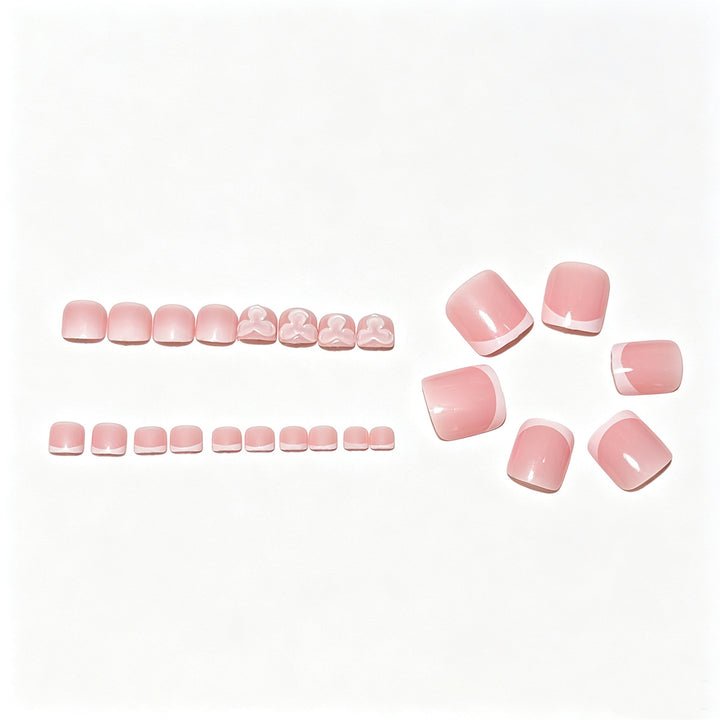 Decorative Press-On Nail Art Tips with Bow Design Kalsten