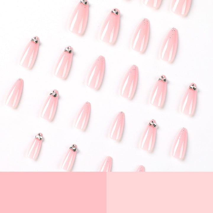 Elegant Nail Art with Glitter and Rhinestone Decorations Kalsten