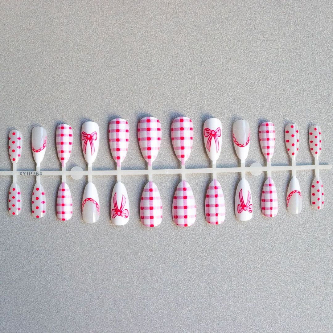 Creative Bow-Embellished Acrylic Nail Art Kit