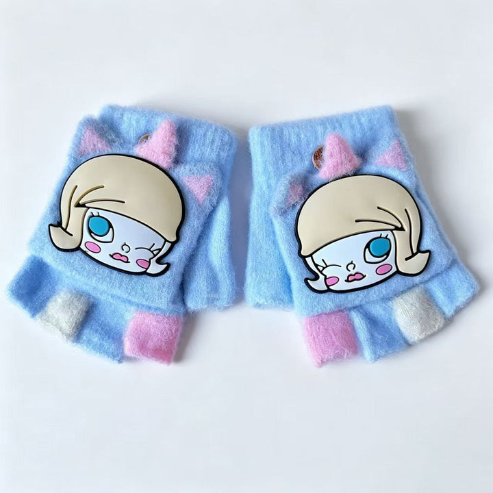 Cute Cartoon-Themed Fingerless Gloves Kalsten