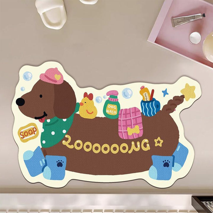Cute Cartoon Otter-Themed Bath Mat Kalsten