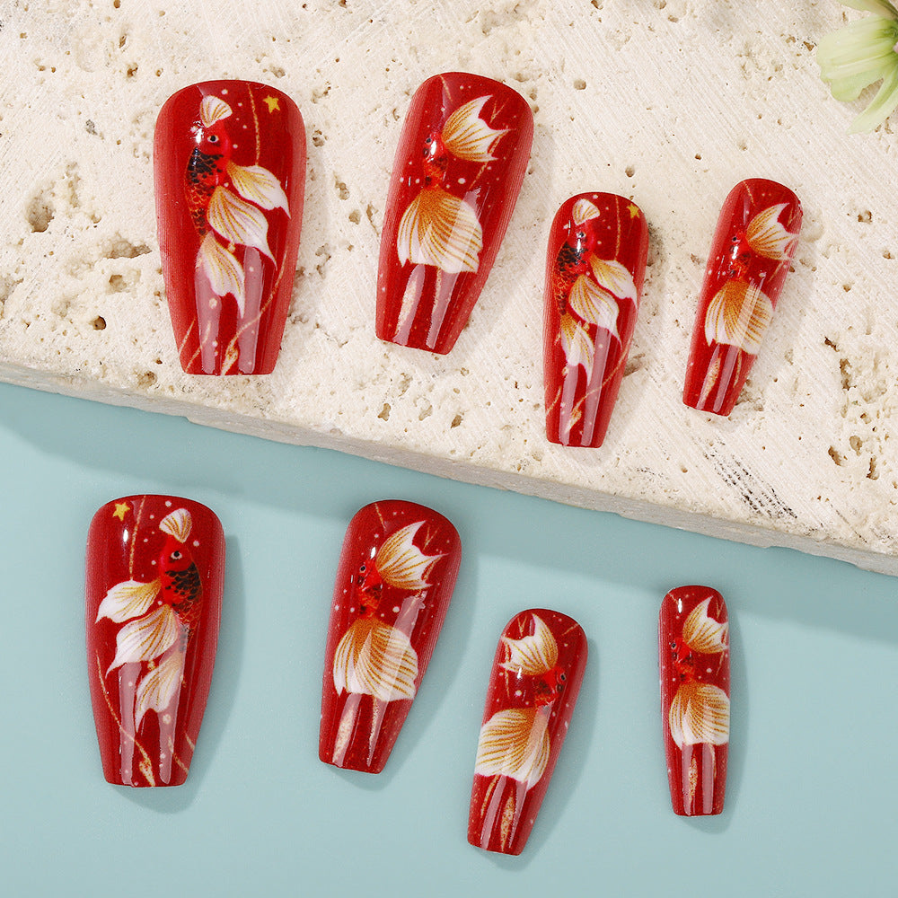 Artificial nail tips with floral accents Kalsten