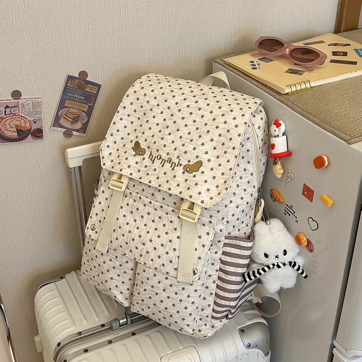 Charming Star-Embellished Casual Backpack Kalsten