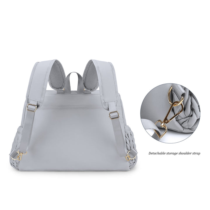 Fashionable backpack with braided design Kalsten