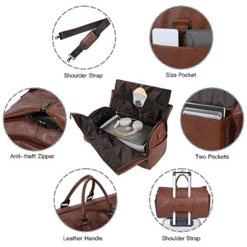 Elegant Travel Bag in Vintage Look with Multiple Pockets Kalsten
