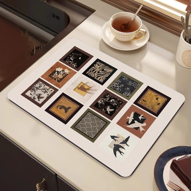 Artistic Botanical Kitchen Mat