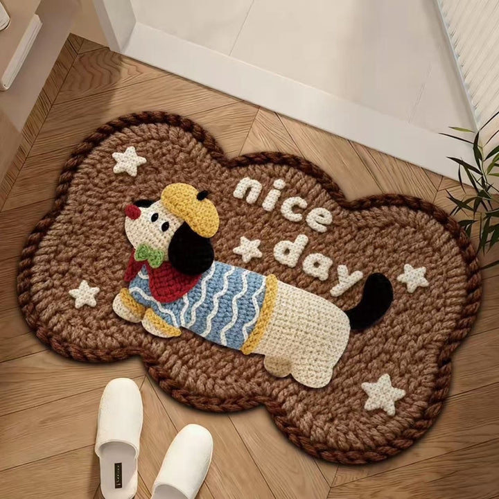 Playful Dog-Themed Area Mat