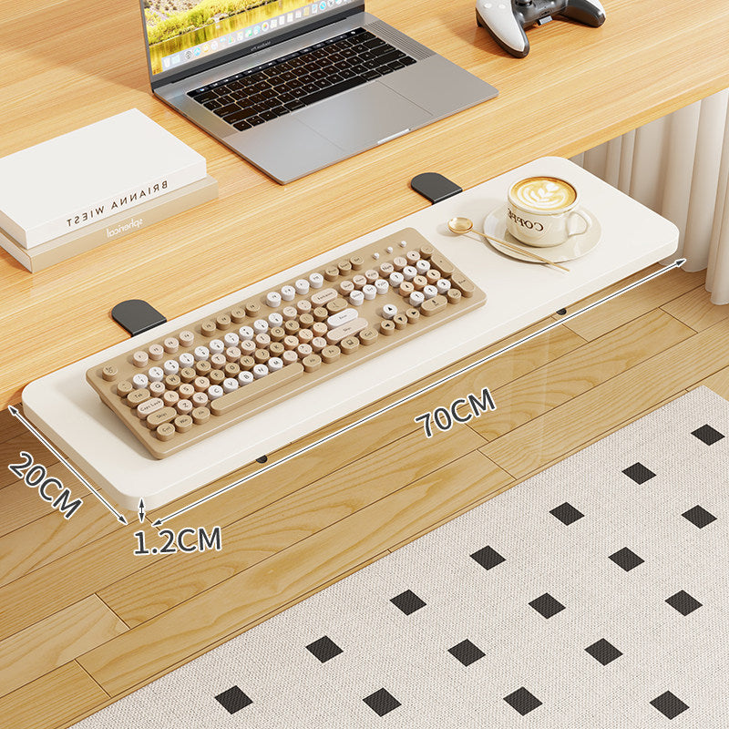 Clamp-On Foldable Bamboo Side Tray Table for Desk and Sofa