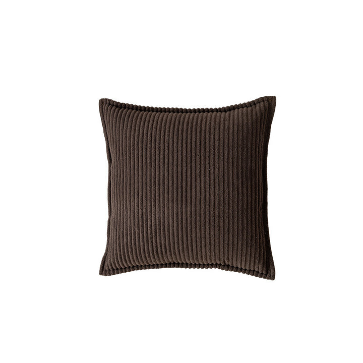 Decorative Ribbed Corduroy Throw Pillow Cover Square Accent Cushion
