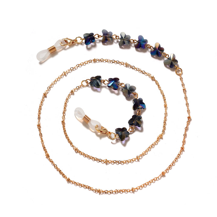 Floral-Embellished Eyewear Chain kalsten