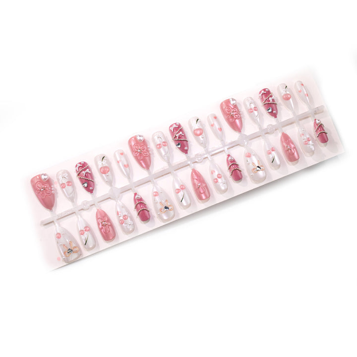 Decorative Cherry Blossom Press-On Nail Art Set Kalsten