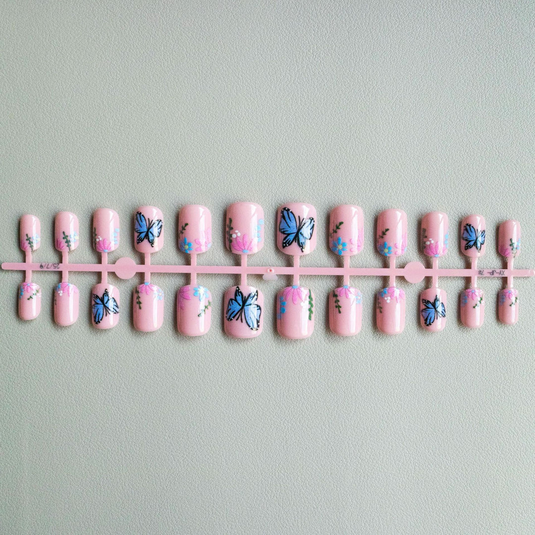 Artistic Floral and Butterfly Nail Art Set