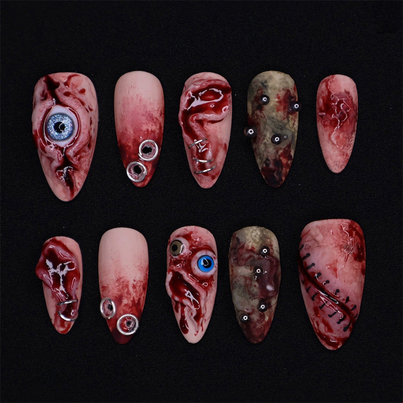 Horror-Themed Artistic Press-On Nail Set
