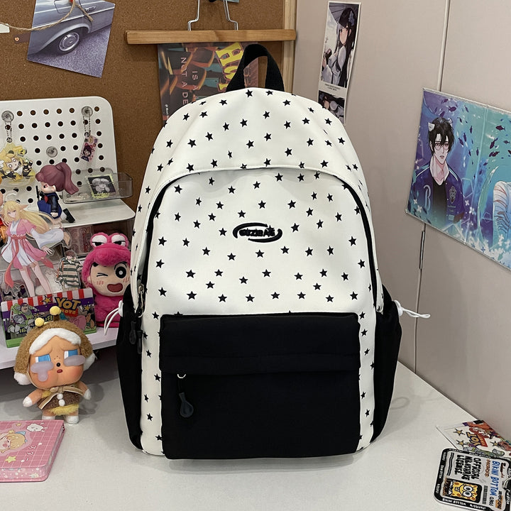 Stylish Printed Backpack with Fun Character Accents Kalsten