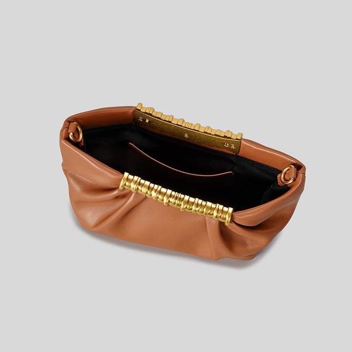 Elegant Leather Folded Clutch