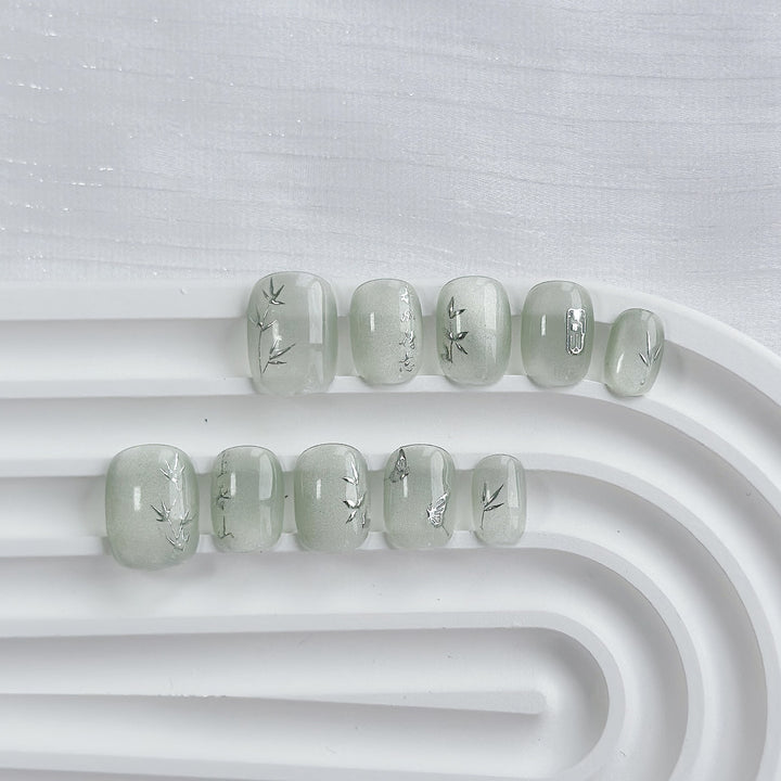 Botanical Press-On Nail Art Set